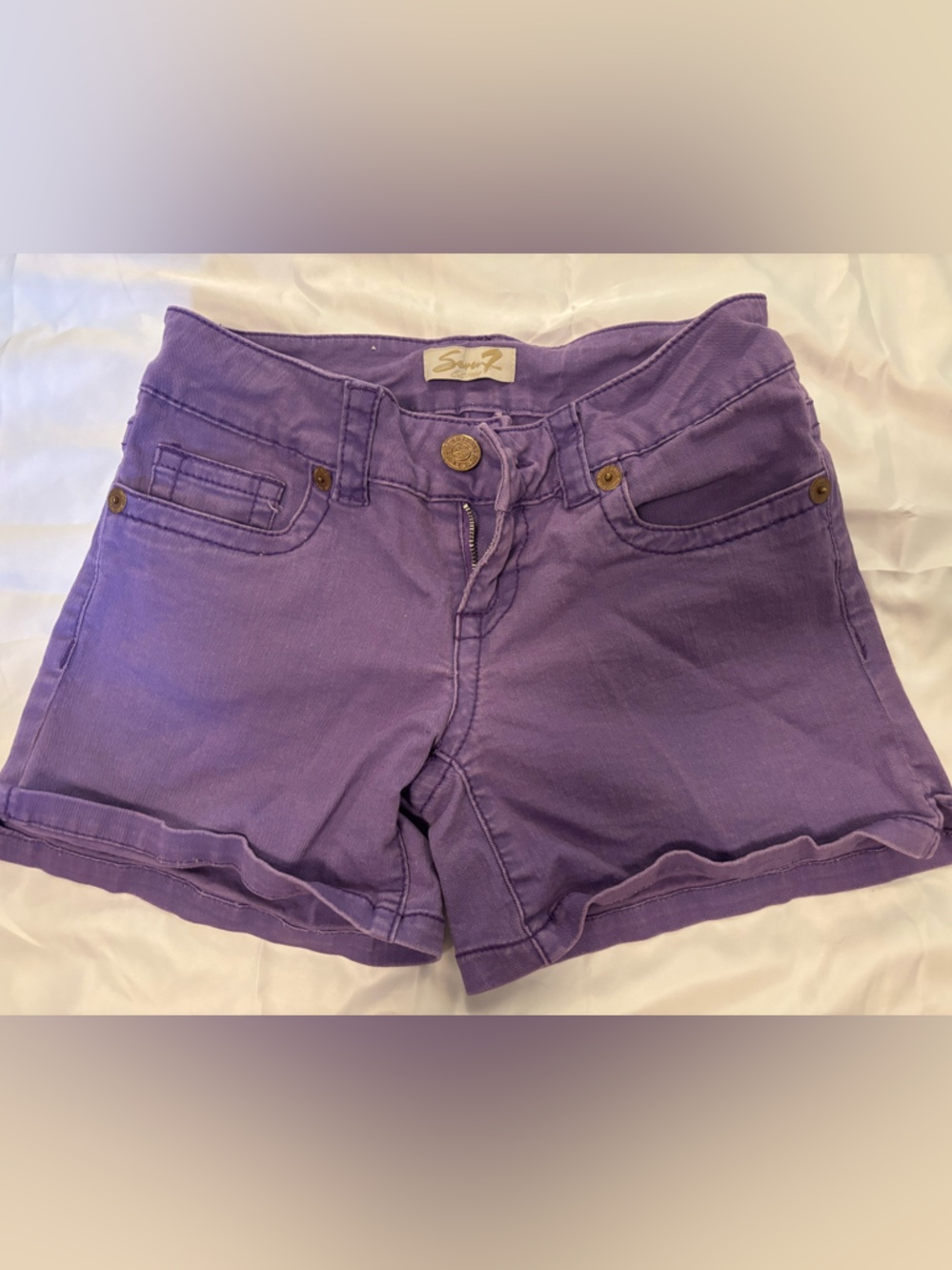 Seven7 Purple Women's Casual Denim Jean Shorts